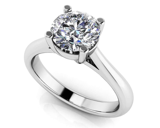 Classic Four Prong Round Cut Solitaire Engagement Ring