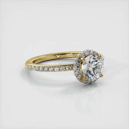 Enchanting Halo Diamond Engagement Wedding Ring