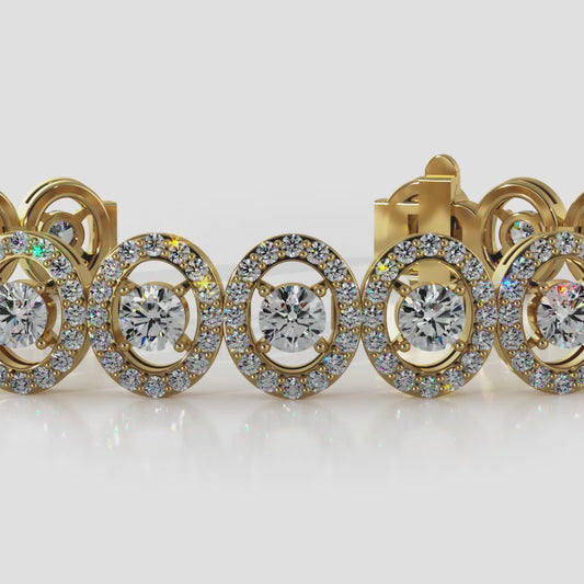 Diamond Bracelet with Oval Links | IGI Certified