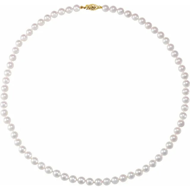 White Akoya Pearl Necklace