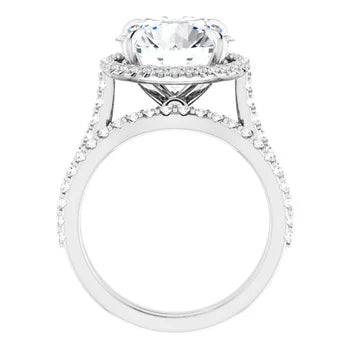 Blazing Round Engagement Ring