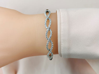 Diamond Woven Rope Bangle