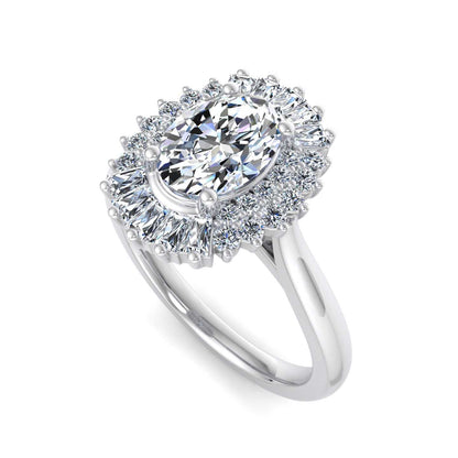 Oval Halo Engagement Ring