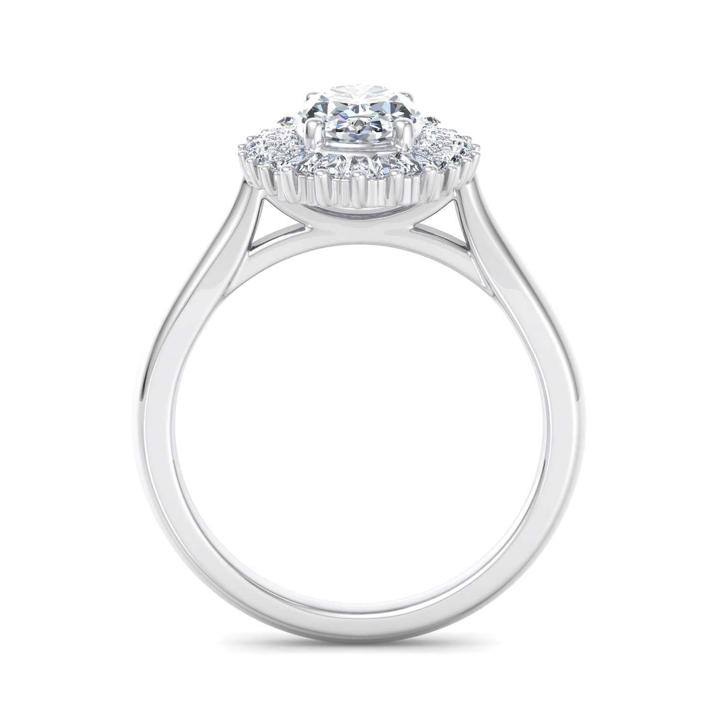 Oval Halo Engagement Ring