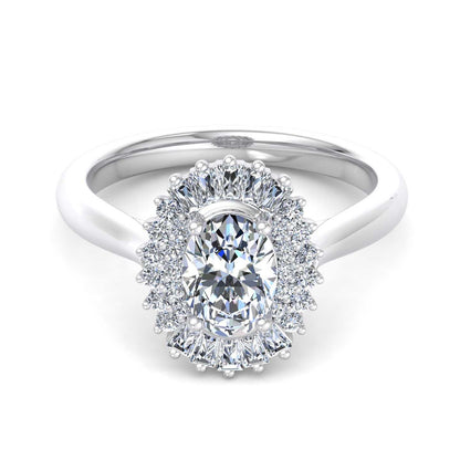 Oval Halo Engagement Ring