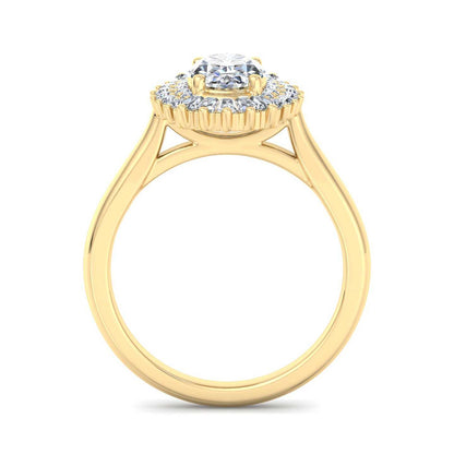 Oval Halo Engagement Ring