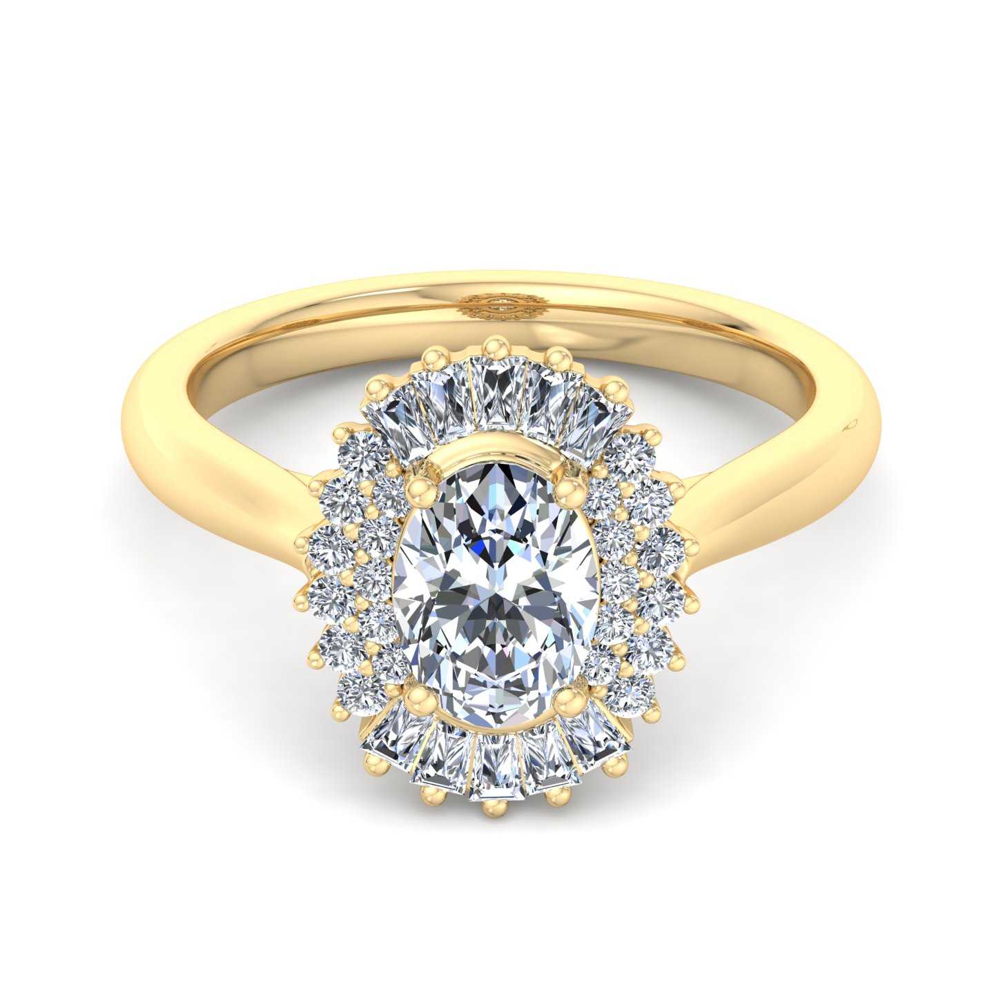 Oval Halo Engagement Ring