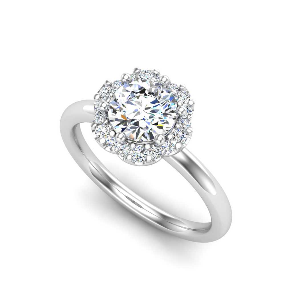 Angel Halo Engagement Ring-Round