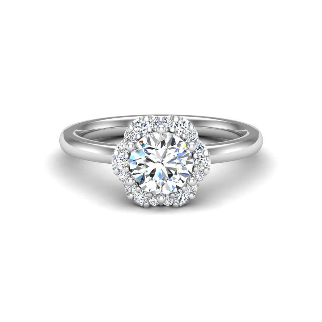 Angel Halo Engagement Ring-Round