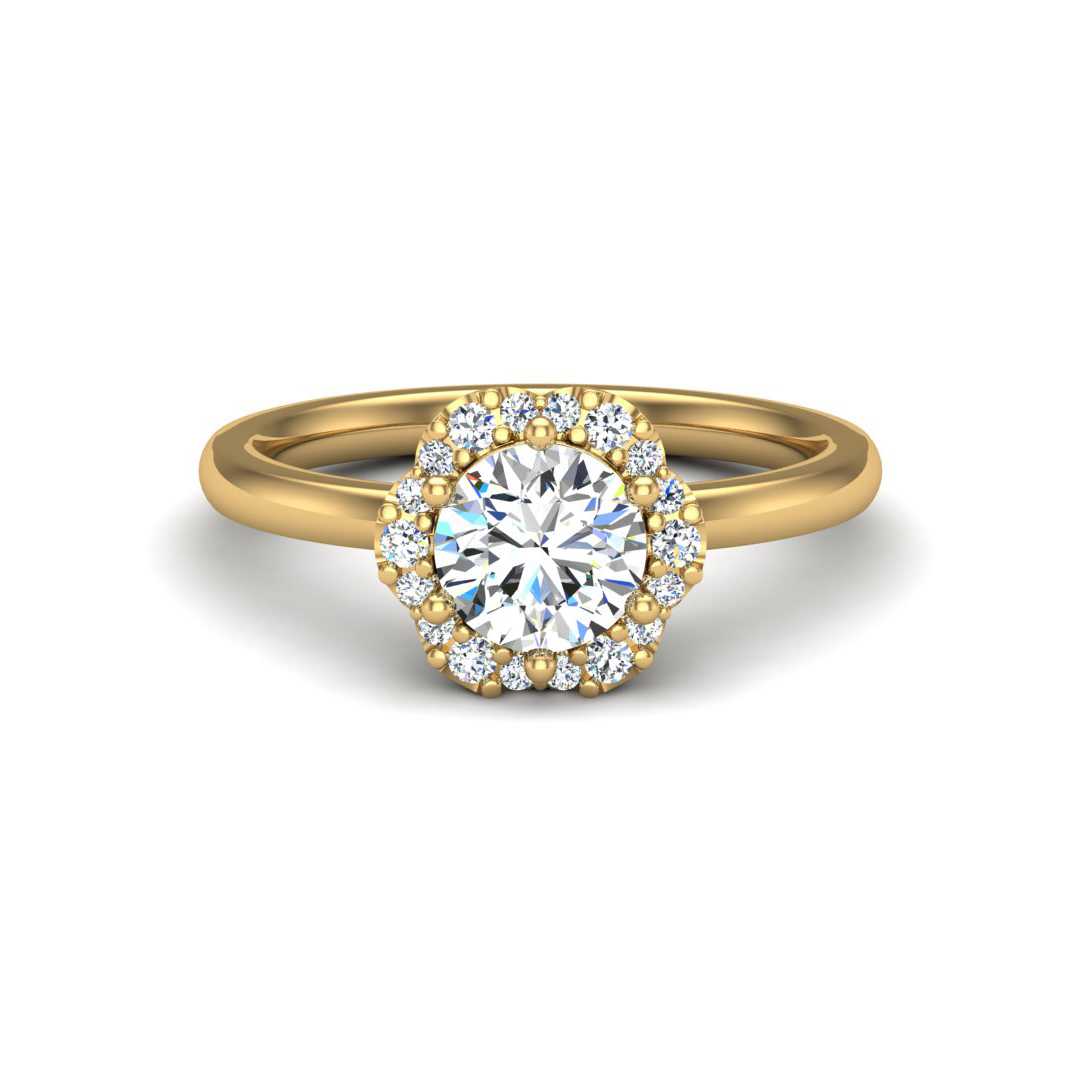 Angel Halo Engagement Ring-Round