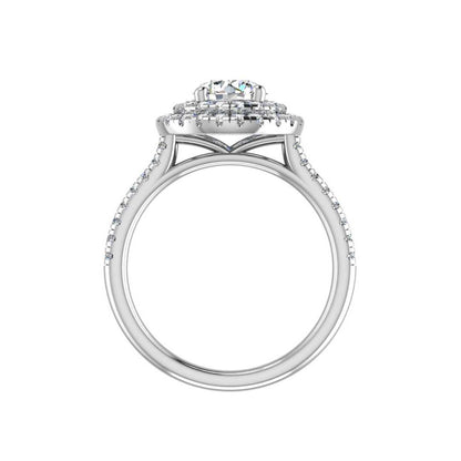 Double Halo Engagement Ring-Round