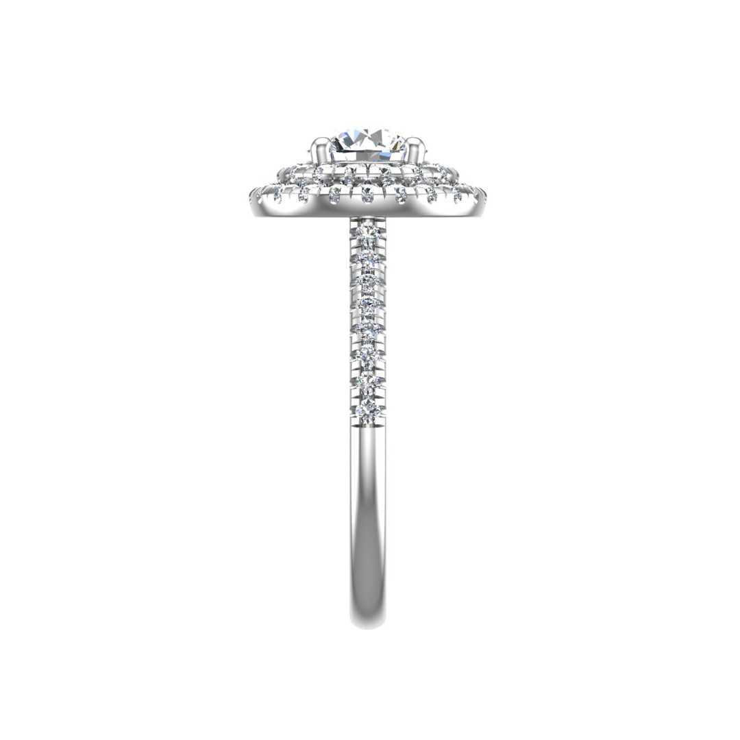 Double Halo Engagement Ring-Round