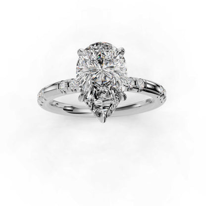 PHOENIX PEAR HALO ENGAGEMENT RING