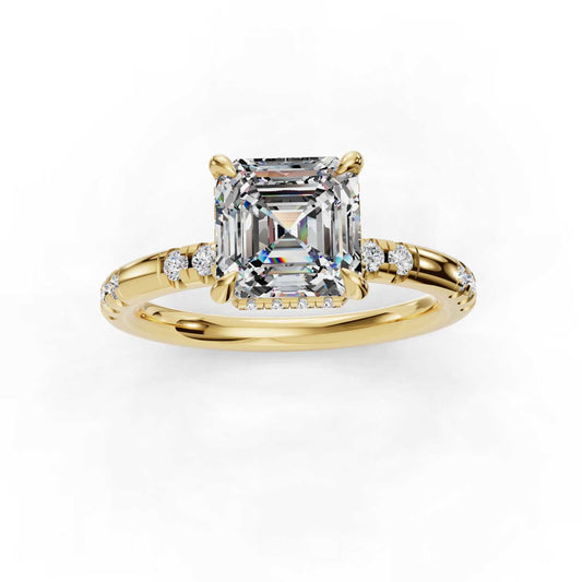 PHOENIX ASSCHER HALO ENGAGEMENT RING