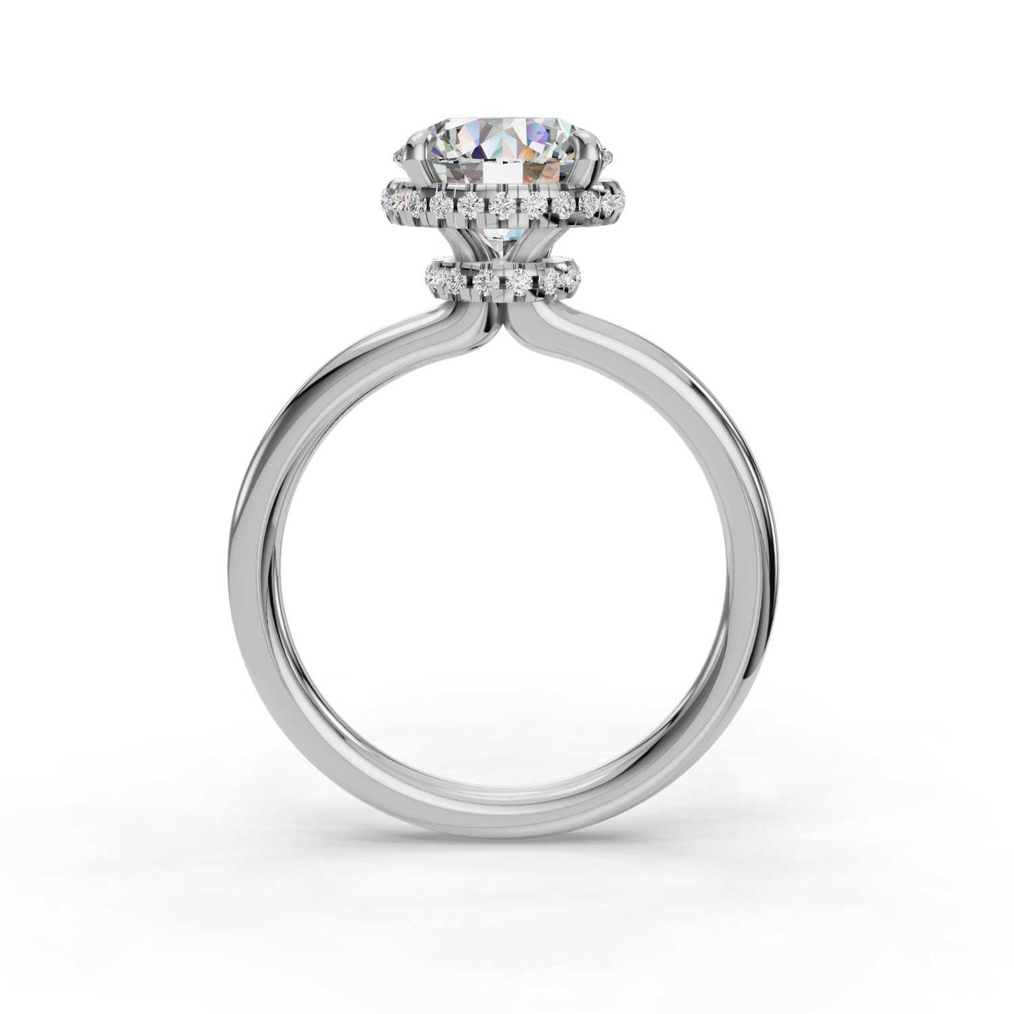 UNA ORTU STELLA HALO ENGAGEMENT RING