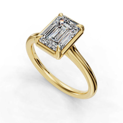 Nora Solitaire Engagement Ring-Emerald