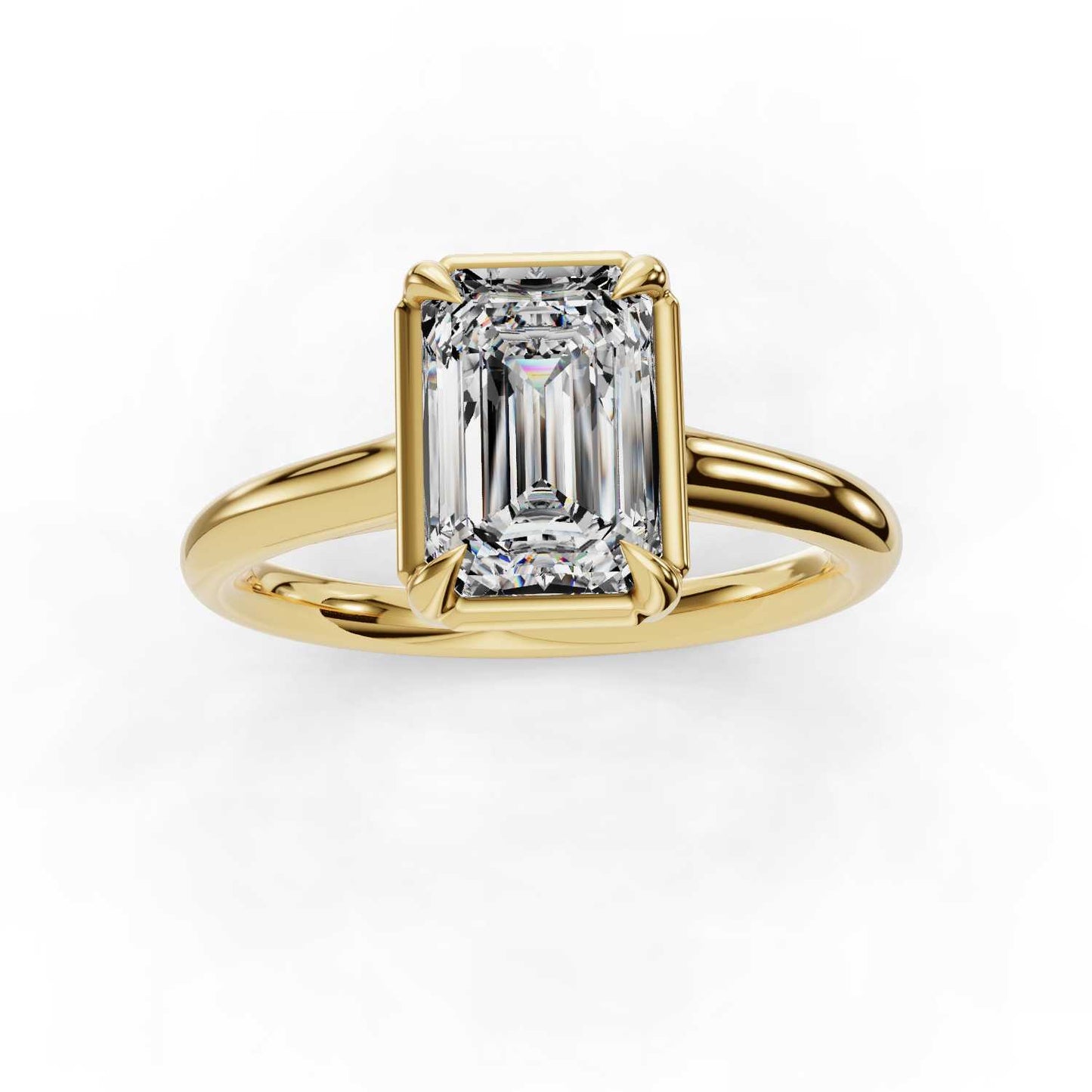 Nora Solitaire Engagement Ring-Emerald