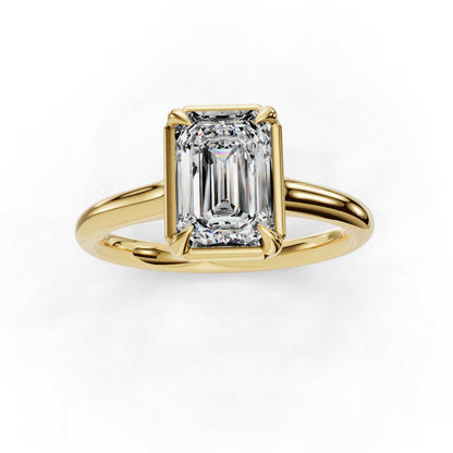 Nora Solitaire Engagement Ring-Emerald