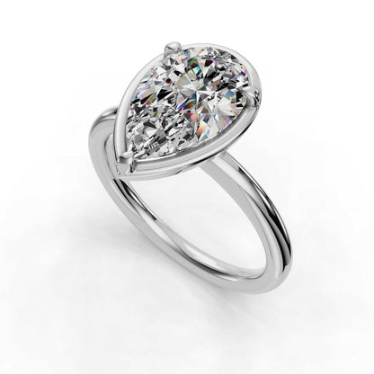 Amelia Pear Solitaire Engagement Ring