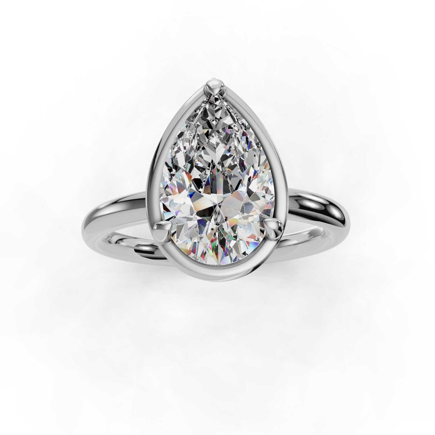 Amelia Pear Solitaire Engagement Ring