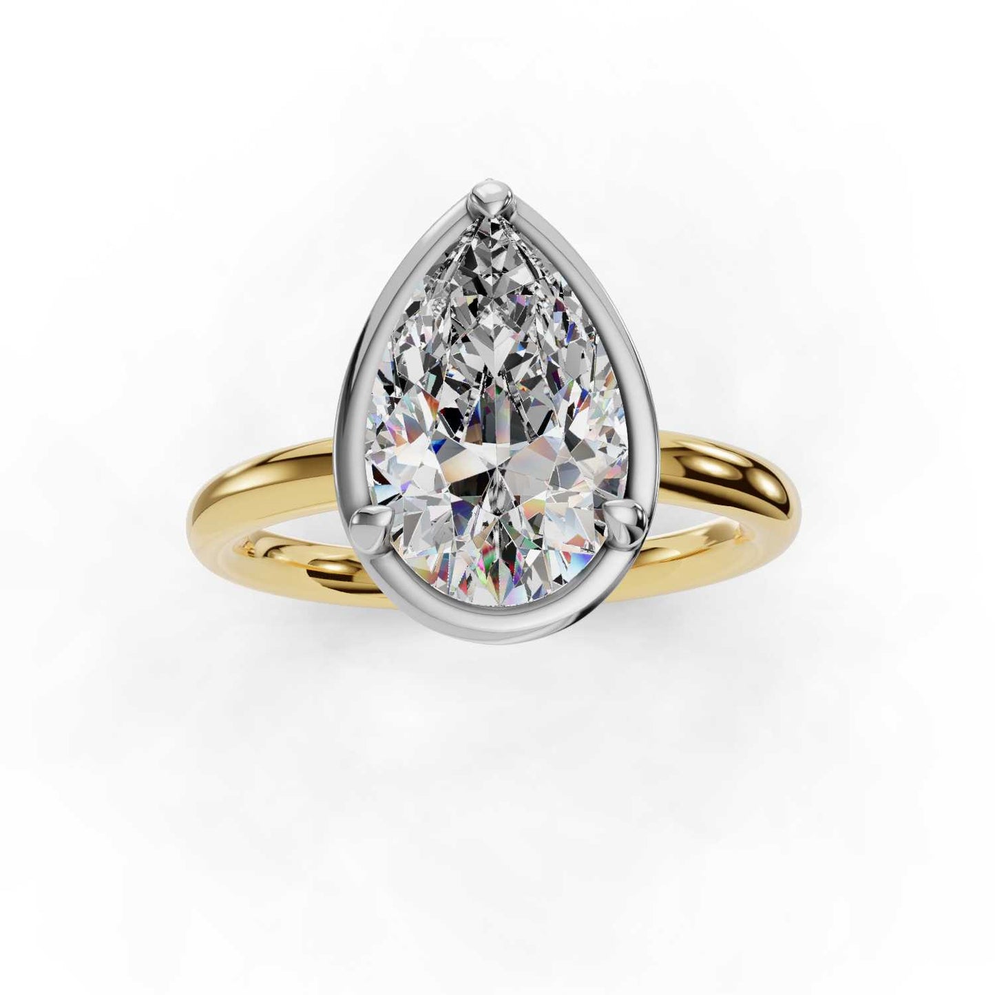 Amelia Pear Solitaire Engagement Ring