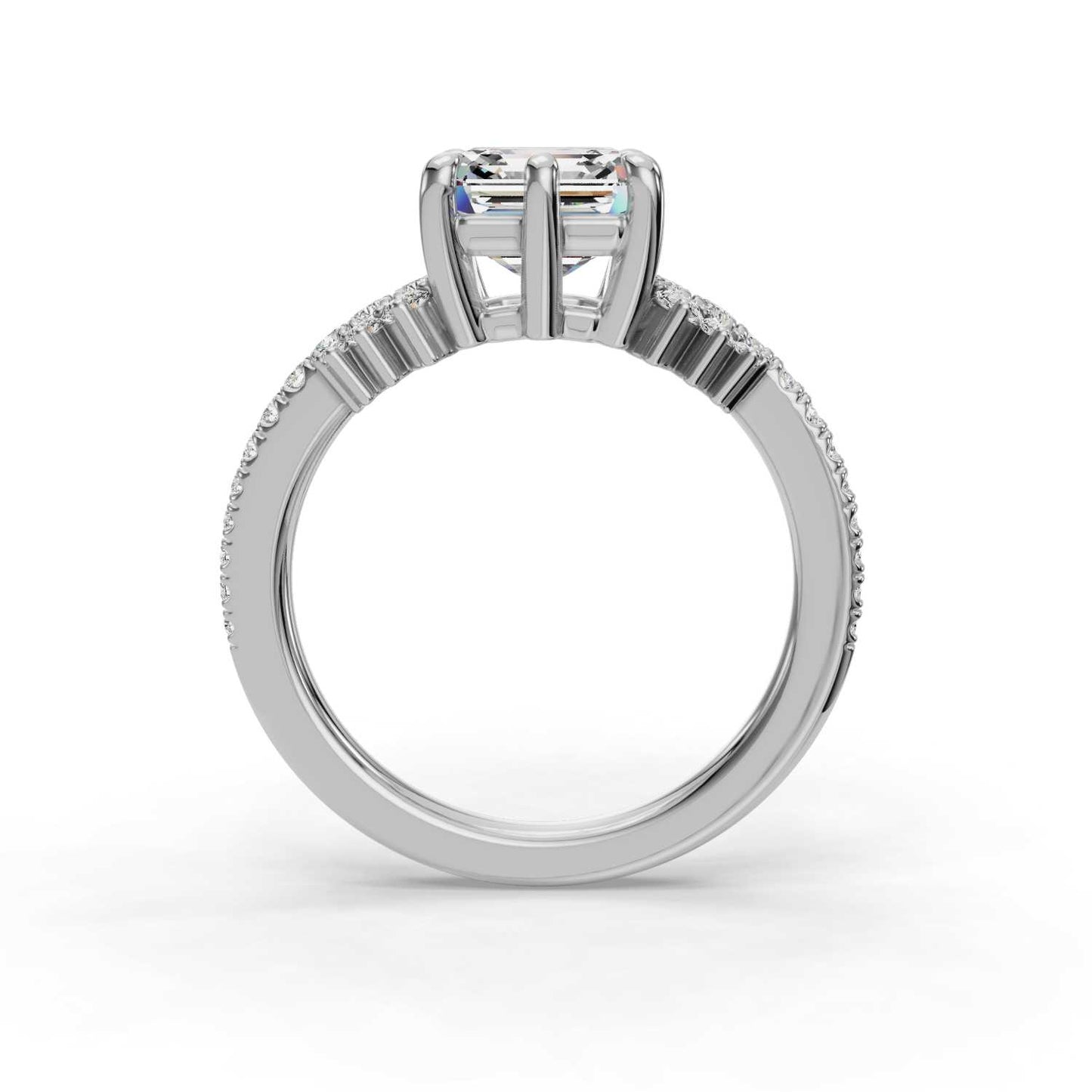 BLAZING ASSCHER ENGAGEMENT RING