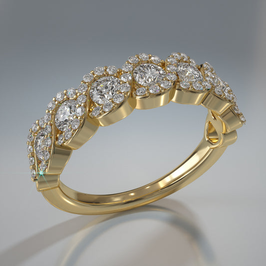 Diamond Wave Anniversary Ring