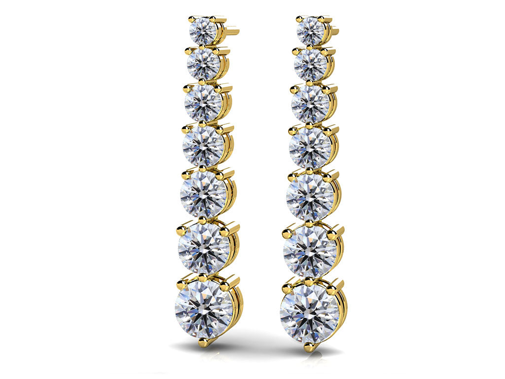 Prong Set Diamond Cascade Earrings