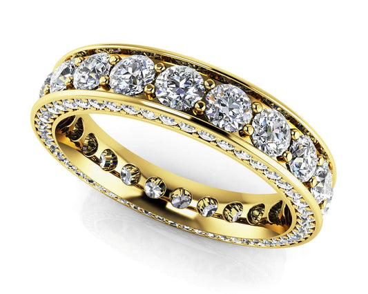 Brilliant Eternity Ring With Side Stones