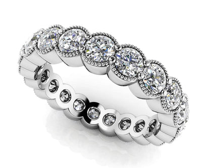 Milgrain Brilliant Cut Diamond Eternity Band