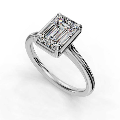 Nora Solitaire Engagement Ring-Emerald