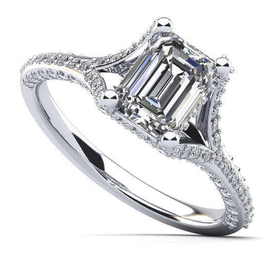 Emerald Cut Brilliance Diamond Engagement Ring