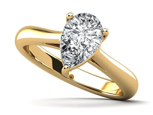 Solitaire Pear Shape Diamond Engagement