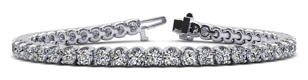 Royal Charm Diamond Tennis Bracelet with Crown Setting