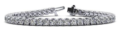Royal Charm Diamond Tennis Bracelet with Crown Setting