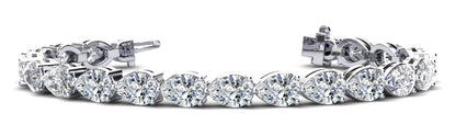 Dazzling Pear Diamond Tennis Bracelet