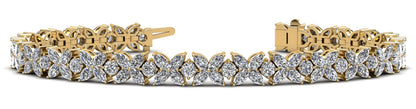 Flowers Of Marquise Diamond Tennis Bracelet