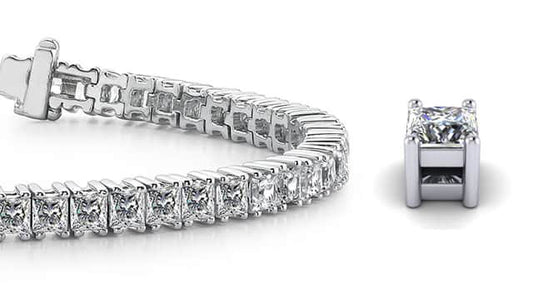 Princess Cut Diamond Strand Tennis Bracelet