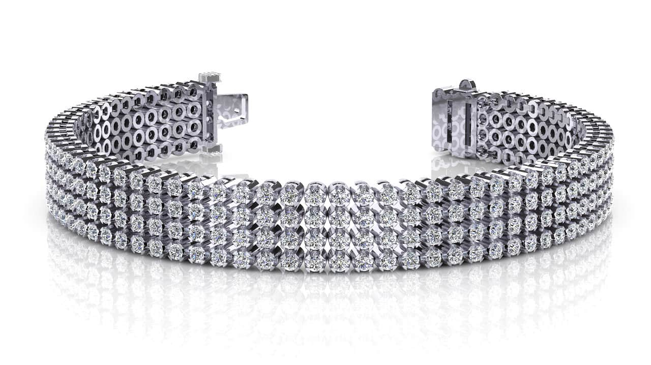 Four Row Diamond Bracelet