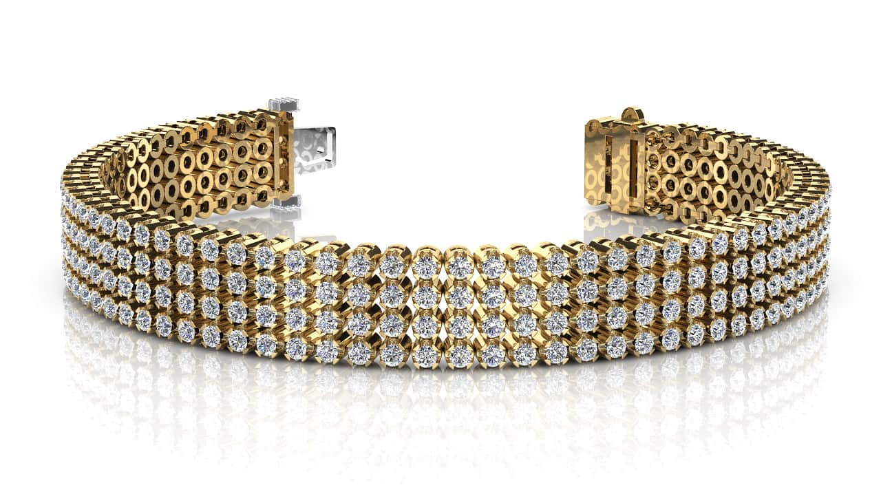 Four Row Diamond Bracelet