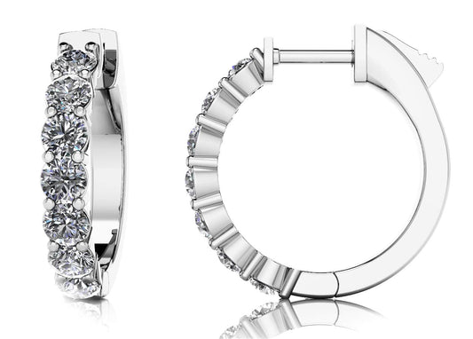 Elegant Diamond Hoop Earrings