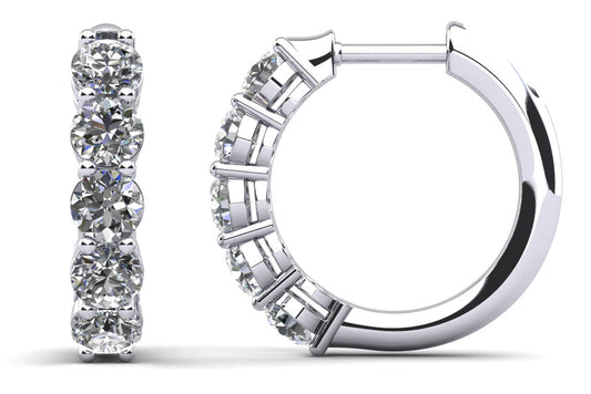 Hypnotic Diamond Hoop Earrings