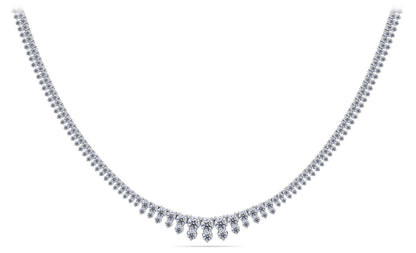 Graduated Brilliant Arrangement Diamond Necklace