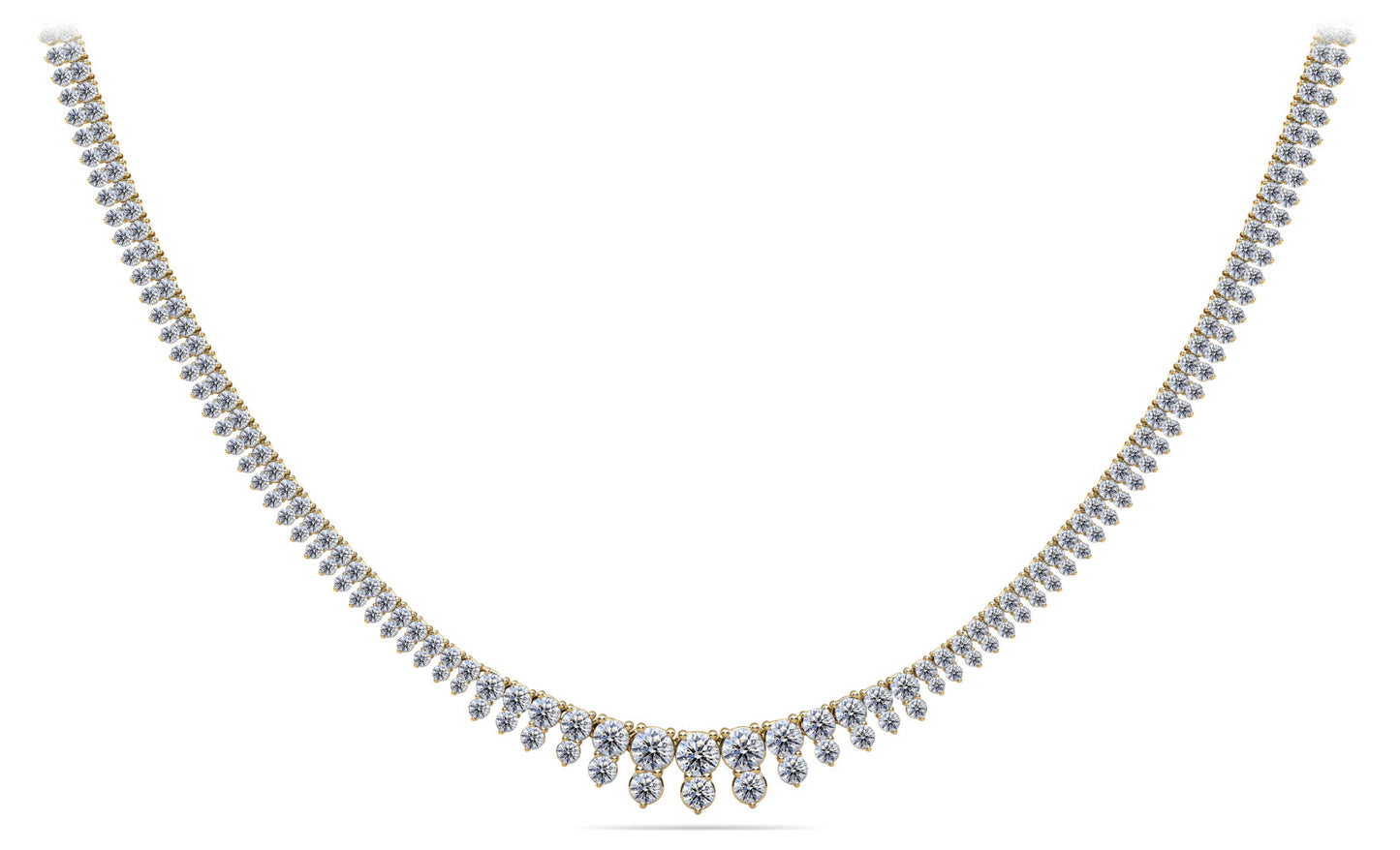 Graduated Brilliant Arrangement Diamond Necklace