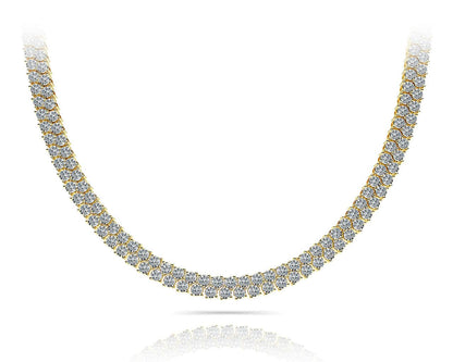 Diamond Checkerboard Necklace