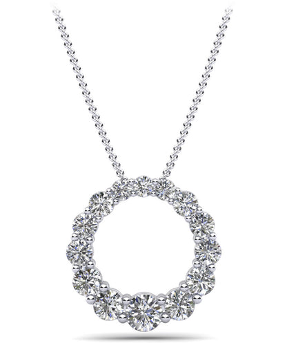 Graduated Brilliant Diamond Pendant