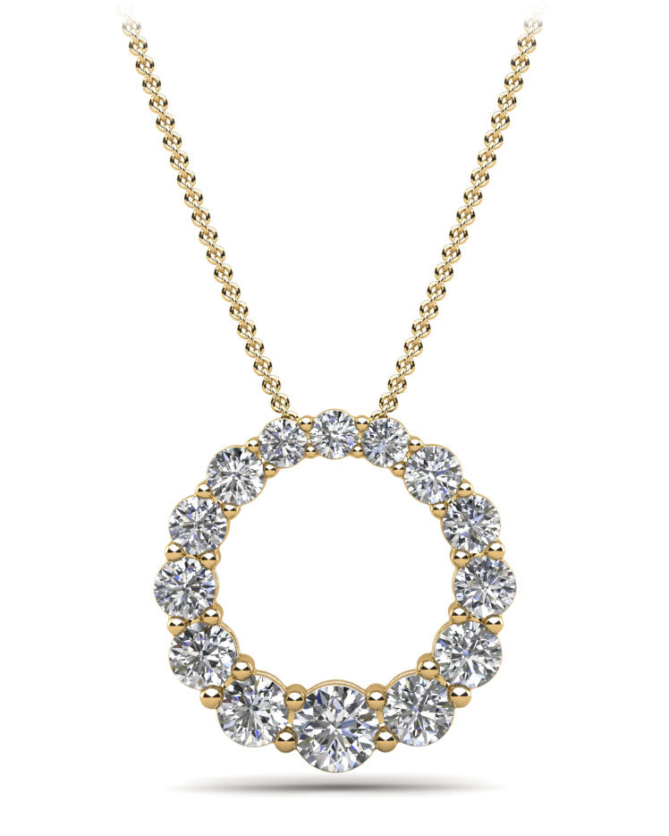 Graduated Brilliant Diamond Pendant