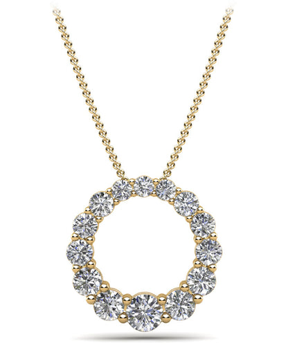 Graduated Brilliant Diamond Pendant