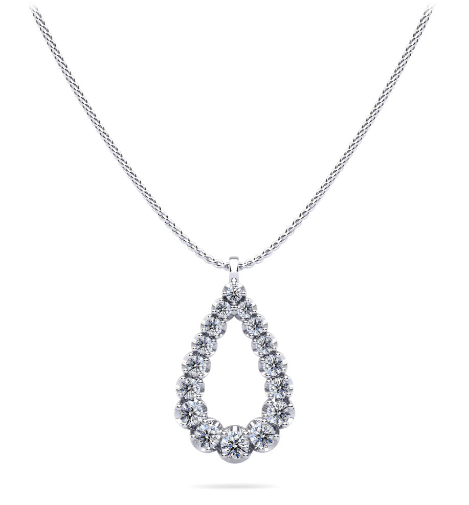 Brilliant Cut Graduated Diamond Pendant