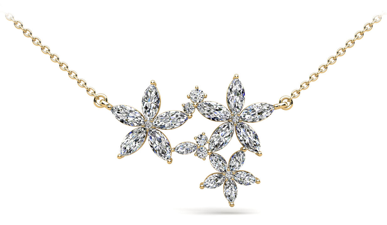 Multi Sized Marquise Diamond Pendant